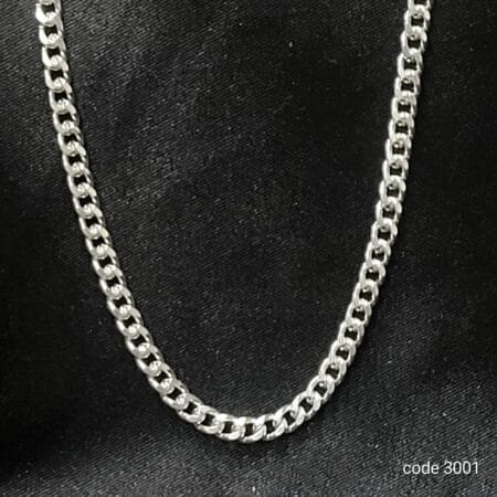 سلسلة فضة رجالي عيار 925 موديل جنزير كلاسيك (كود 3001) - Roza Silver