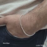 انسيال فضة رجالي خرز كروي (Ball Chain)