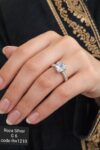 خاتم بناتي فضة عيار 925 بتصميم رقيق ومميز