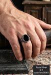 خاتم رجالي فضة عيار 925 بتصميم فاخر ومميز يكمل أناقتك